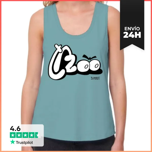 Camiseta Mujer Sin Mangas, Loose Fit Tazoo LaTostadora