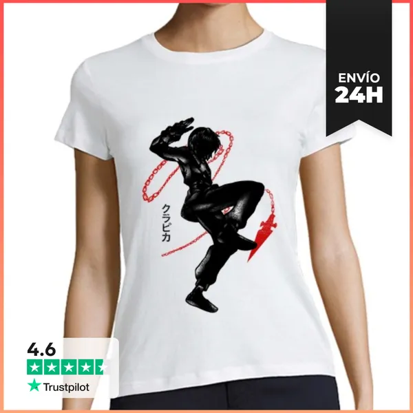 Camiseta Mujer Clásica Kurapika Carmesí LaTostadora