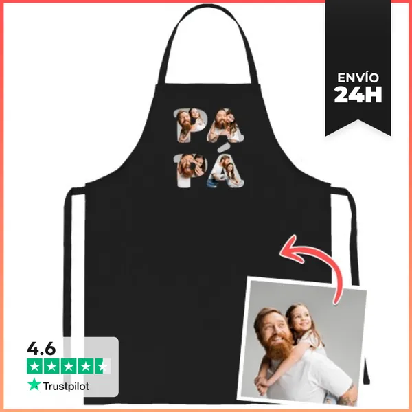 Delantal Delantal Papá Fotos Personalizables LaTostadora