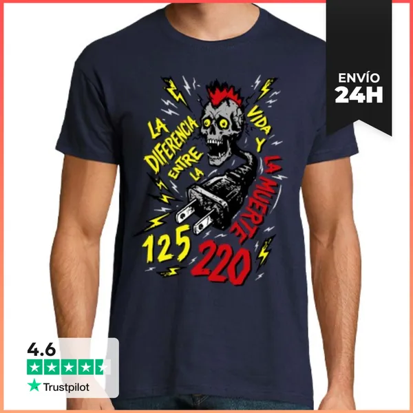 Camiseta Hombre Clásica LA DIFERENCIA ENTRE LA VIDA Y LA MUERTE