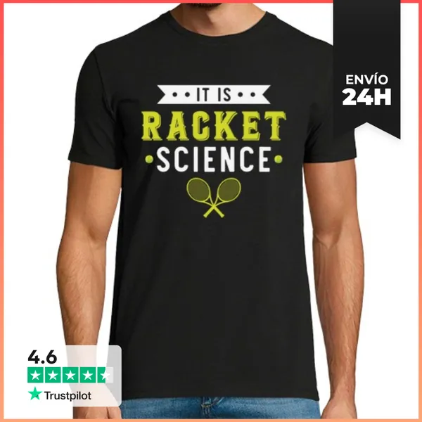 Camiseta Hombre Clásica Es Ciencia De Raquetas Divertido Amante
