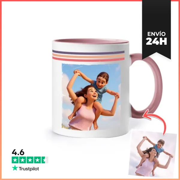 Taza De Colores Efecto Animación 3D Taza Munduko Amarik Onena