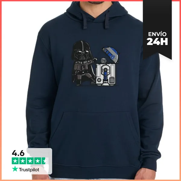 Sudadera Unisex Con Capucha Papelera Robótica LaTostadora
