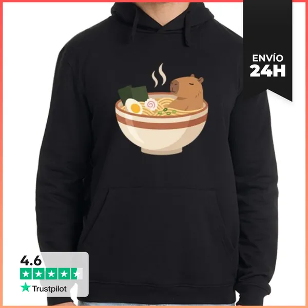 Sudadera Unisex Con Capucha Linda Capibara Relajándose En Un Baño