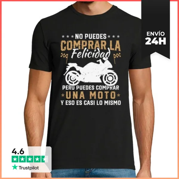 Camiseta Hombre Clásica Motociclismo Regalo Motero Una Moto Te