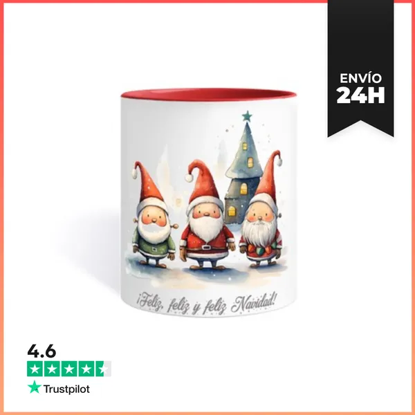 Taza De Colores 3 Duendes De Navidad LaTostadora