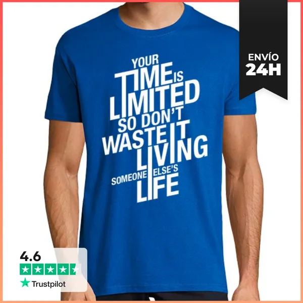 Camiseta Hombre Clásica Your Time Is Limited - Royal Blue