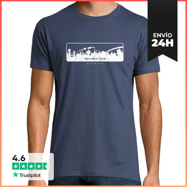 Camiseta Hombre Clásica Nueva Nueva York LaTostadora