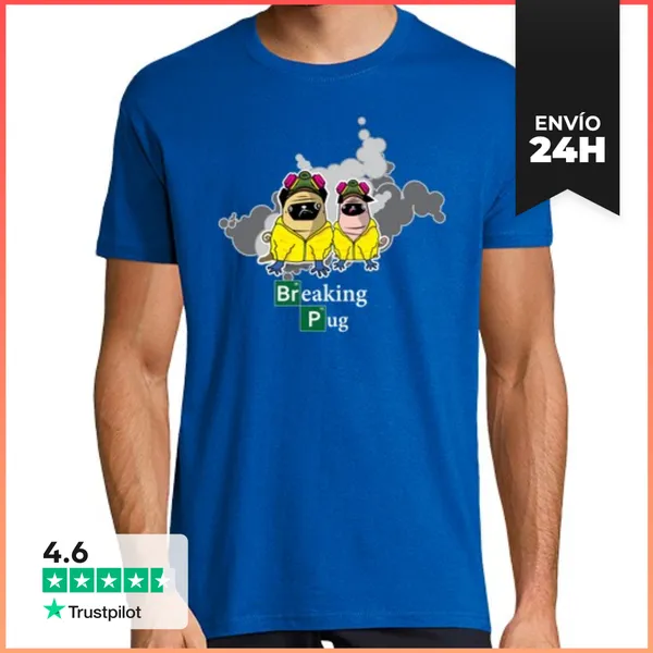 Camiseta Hombre Clásica BREAKING PUG LaTostadora