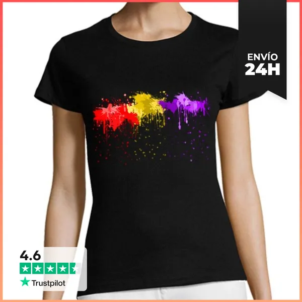 Camiseta Mujer Clásica Salpicaduras República LaTostadora