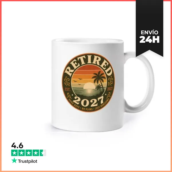 Taza Vintage Sunset - Retired 2027 Ideal For Men And Women Who