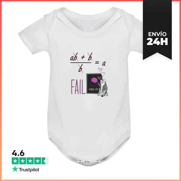 Body Bebé Error Matemático Divide Entre Cero Bebe Divertido Para