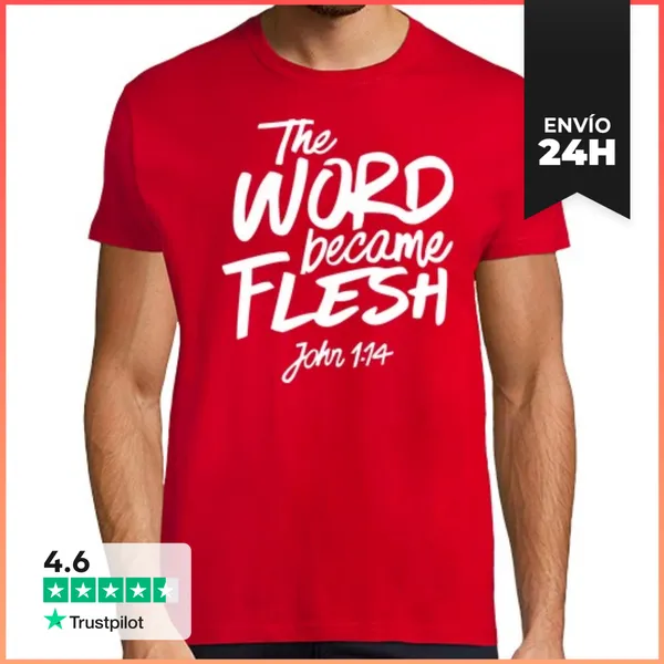 Camiseta Hombre Clásica And The Word Became Flesh 2 LaTostadora