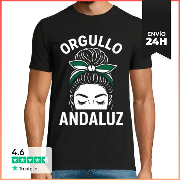 Camiseta Hombre Clásica Orgullo Andaluz Andalucía Andaluza