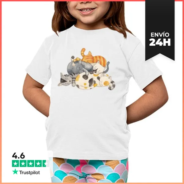 Camiseta Clásica Para Niños Cat Nap - Siesta Time (camiseta)