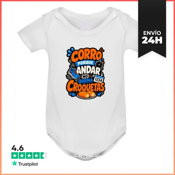 Body Bebé Corro Porque Andar No Quema Croquetas LaTostadora