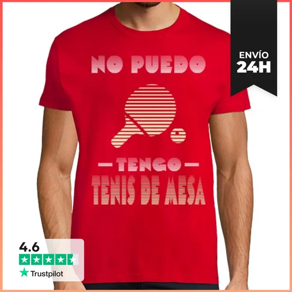 Camiseta Hombre Clásica No Puedo Tengo Tenis De Mesa LaTostadora