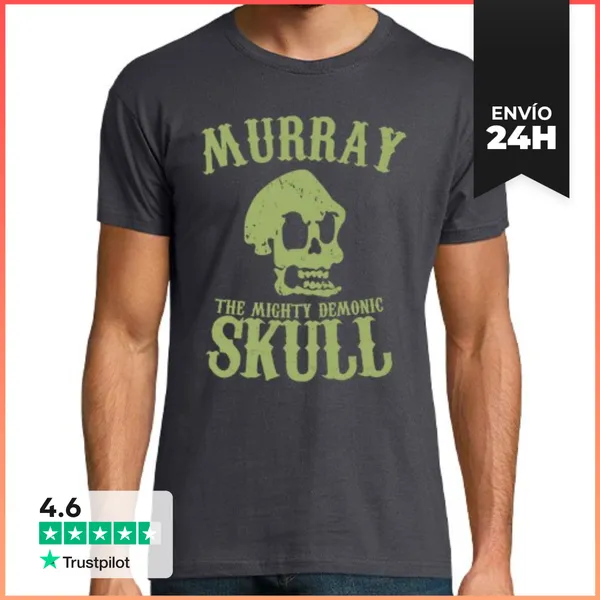 Camiseta Hombre Clásica Murray The Mighty Demonic Skull
