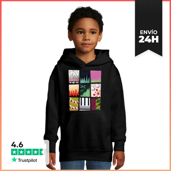 Sudadera Para Niños Con Capucha Pillars Minimal LaTostadora