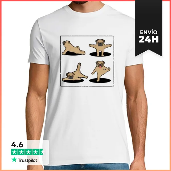 Camiseta Hombre Clásica Hilarante Boxer Perro Mascotas Entusiasta