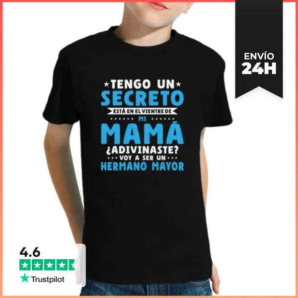 Camiseta Clásica Para Niños Tengo Un Secreto Voy S Ser Un Hermano