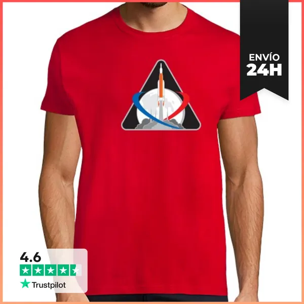 Camiseta Hombre Clásica Parche De Misión Spacex LaTostadora