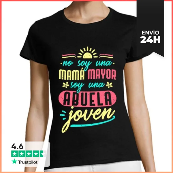 Camiseta Mujer Clásica Soy Una Abuela Joven LaTostadora