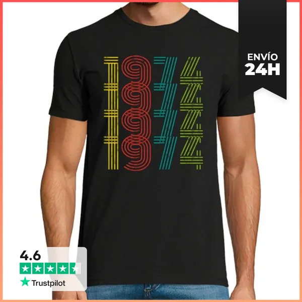 Camiseta Hombre Clásica 1974 Vintage LaTostadora