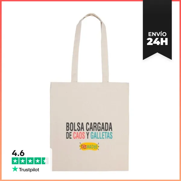Bolsa De Tela Bolsa Caos Y Galletas LaTostadora