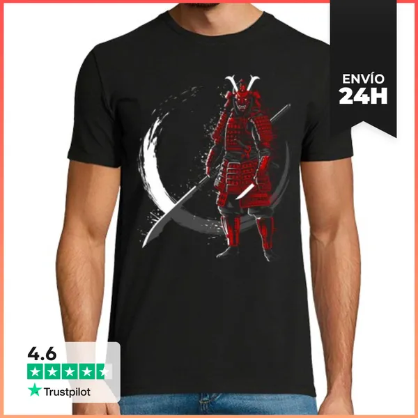 Camiseta Hombre Clásica Circulo Samurai LaTostadora