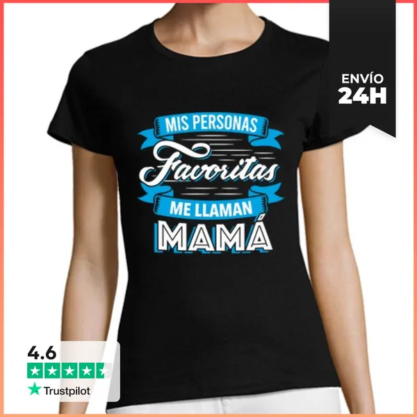 Camiseta Mujer Clásica Mis Personas Favoritas Me Llaman Mamá