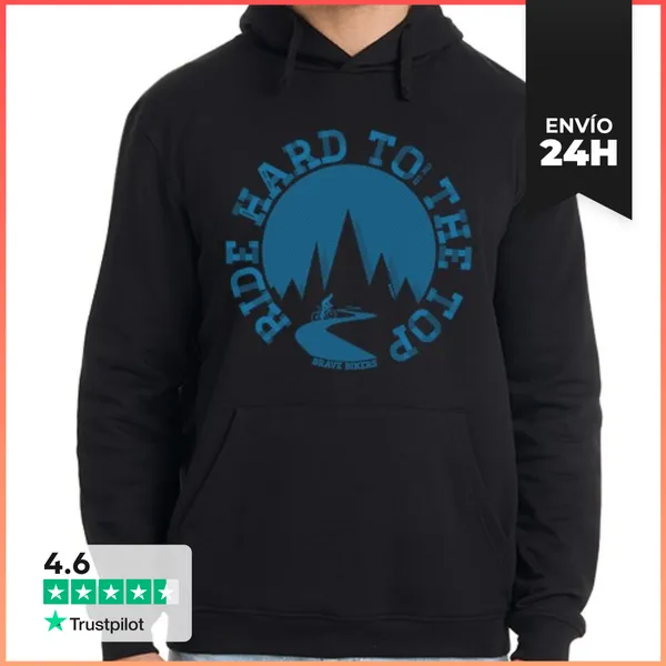 Sudadera Unisex Con Capucha Ride Hard To The Top LaTostadora