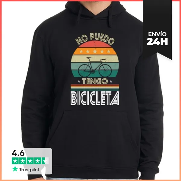 Sudadera Unisex Con Capucha No Puedo Tengo Bicicleta LaTostadora