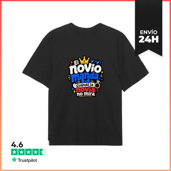 Camiseta Oversize El Novio Manda Cuando La Novia No Mira