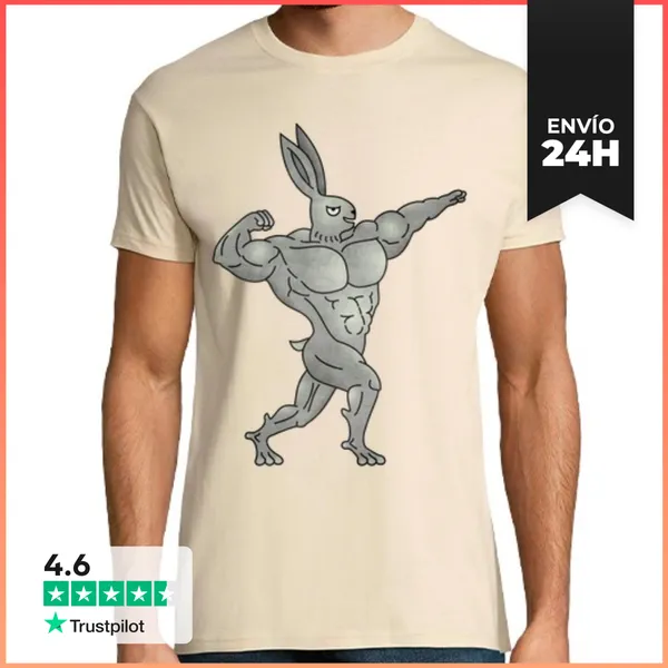 Camiseta Hombre Clásica El Conejo Mazadísimo LaTostadora
