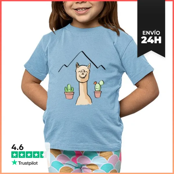 Camiseta Clásica Para Niños Cactus De Alpaca LaTostadora