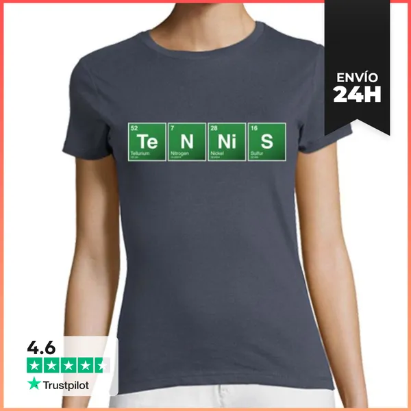 Camiseta Mujer Clásica Tennis Periodic Table (Woman) LaTostadora