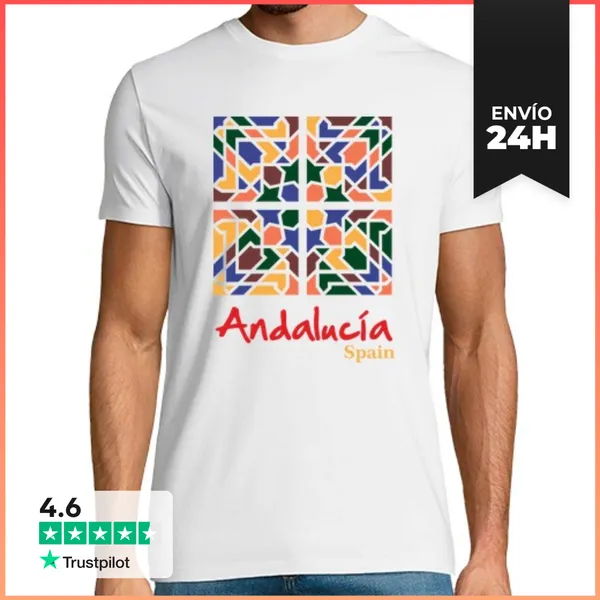 Camiseta Hombre Clásica Andalusian Tiles 1 LaTostadora