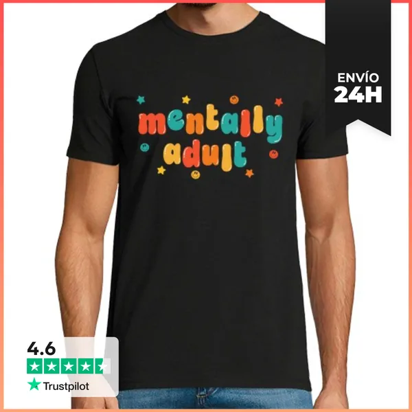 Camiseta Hombre Clásica Mentally Adult LaTostadora