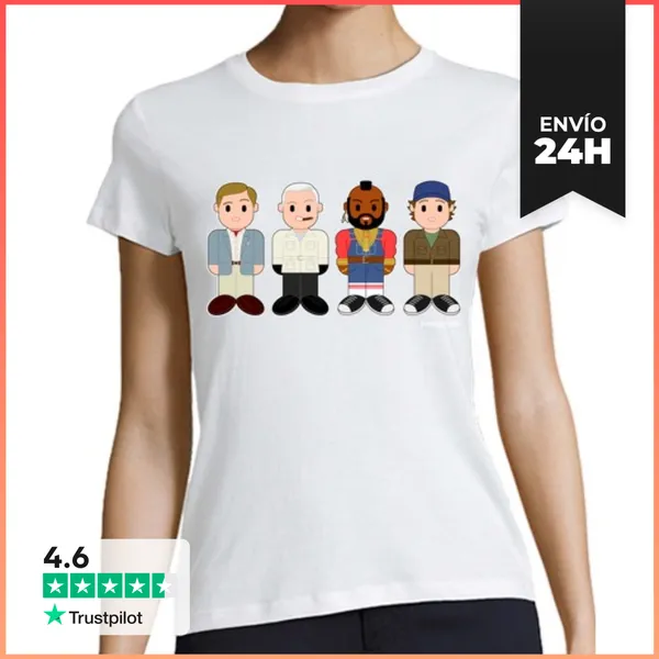 Camiseta Mujer Clásica Hannibal, Faceman, B.A. & Murdoch