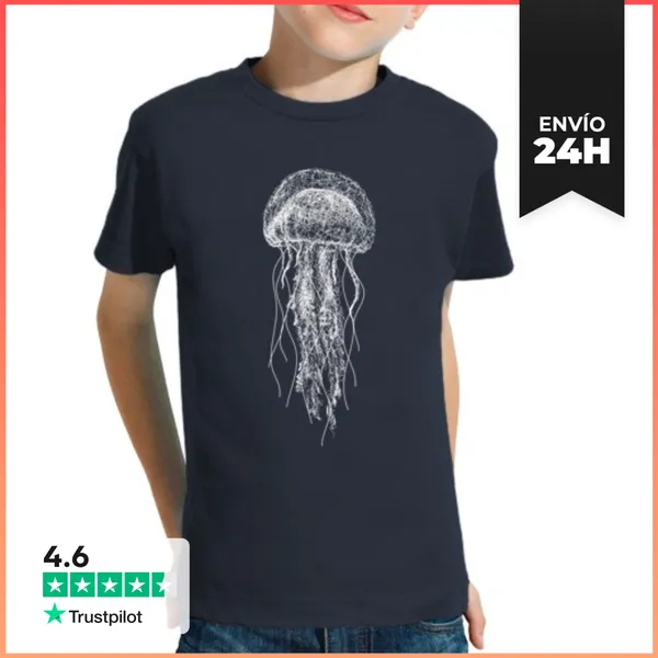 Camiseta Clásica Para Niños Medusa Garabato LaTostadora