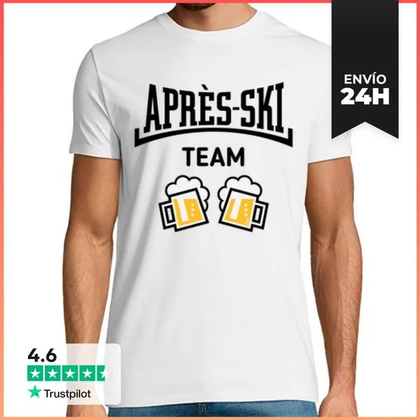 Camiseta Hombre Clásica Equipo Après-ski - Cerveza Cóncava Pos3c