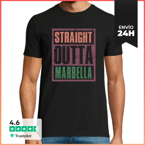 Camiseta Hombre Clásica Straight Outta Marbella LaTostadora
