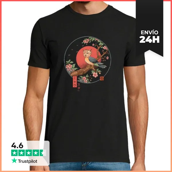 Camiseta Hombre Clásica Bigotes En El Viento LaTostadora