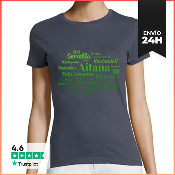 Camiseta Mujer Clásica Camiseta Mujer Sierras De Alicante N1