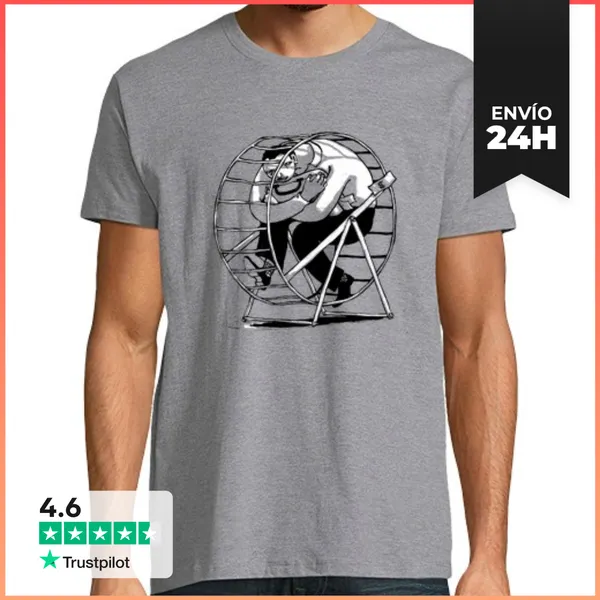Camiseta Hombre Clásica Vivir Para Trabajar - Hombre, Manga Corta