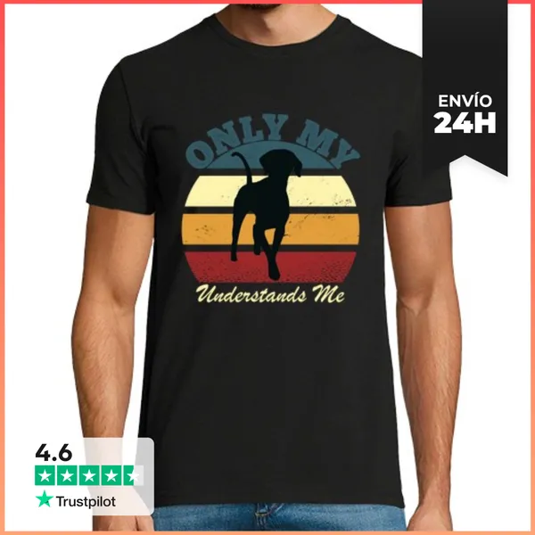 Camiseta Hombre Clásica Solo Mi Weimaraner Me Entiende