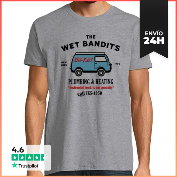 Camiseta Hombre Clásica The Wet Bandits LaTostadora
