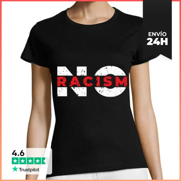 Camiseta Mujer Clásica No Racism LaTostadora