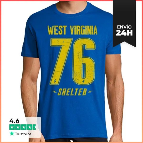 Camiseta Hombre Clásica West Virginia 76 Shelter LaTostadora